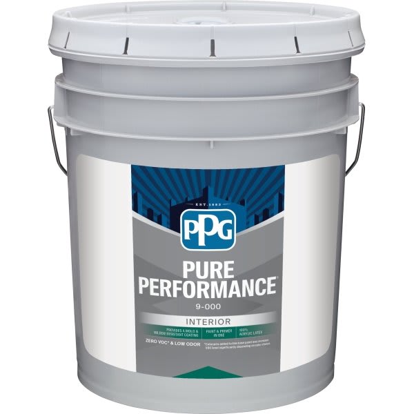 Ppg Architectural Finishes Pure Performance Latex Eggshell Paint, White Pastel