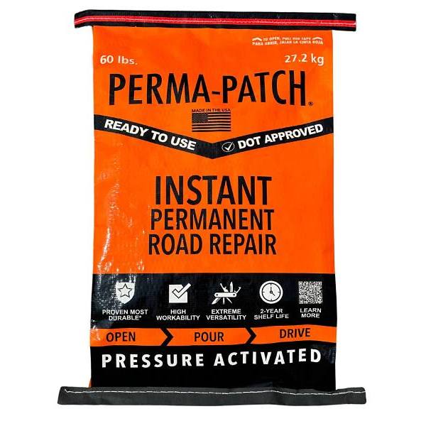 Perma-Patch Permanent Paving Repair Material, Regular Mix, Pallet Of 30 Bags