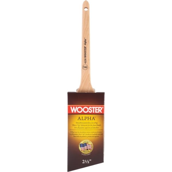 Wooster 4230 2-1/2" Alpha Thin Angle Sash Brush, Package Of 6