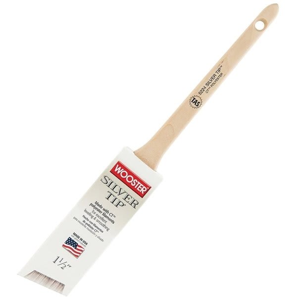 Wooster 5224 1-1/2" Silver Tip Thin Angle Sash Brush, Package Of 6
