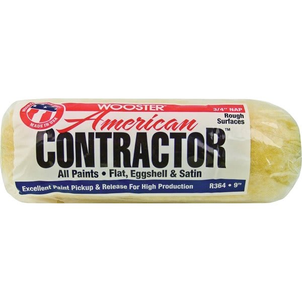 Wooster 9" American Contractor Roller Cover Side Stack, 3/4" Nap, Package Of 100