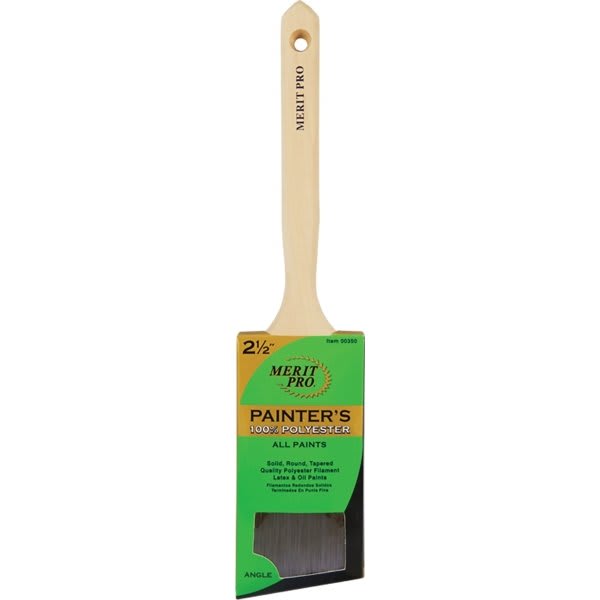 Merit PRO 00350 2-1/2" Painter'S Professional Angle Sash Brush, Package Of 12