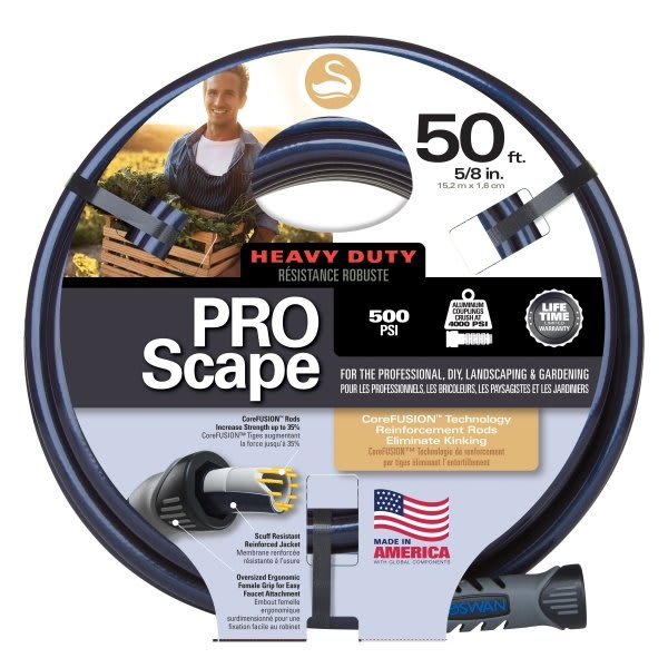 Swan Proscape Garden Hose Heavy Duty 5/8" X 50' Length