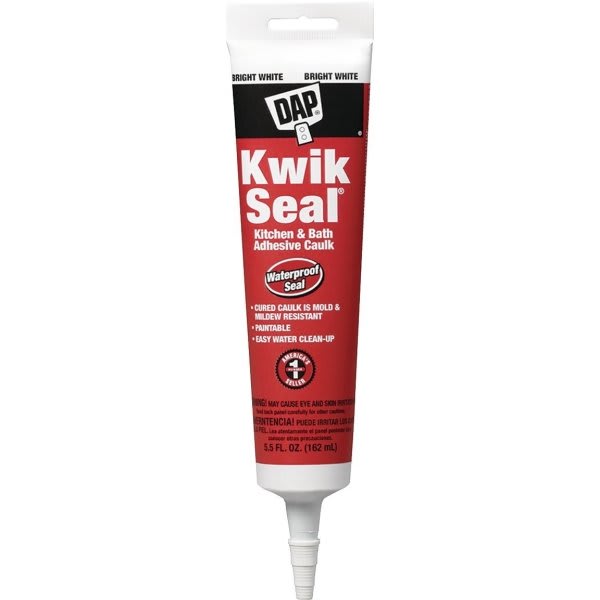 Dap Kwik Seal 5.5 Oz White Kitchen And Bath Adhesive Caulk