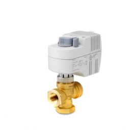Siemens 244-00232 3/4" 3-way Zone Valve W/Electronic Actuator Assembly NSR 4.1Cv 24V
