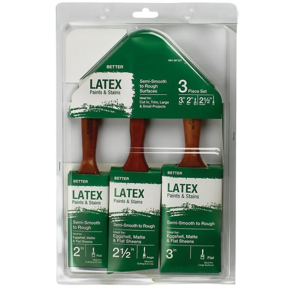 LINZER Better Multi-Use Polyester Paint Brush Set, Package Of 3