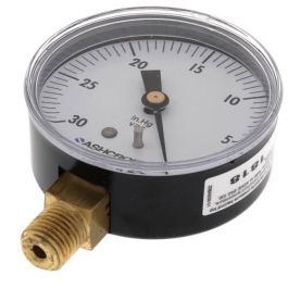 Ashcroft 25W1005H02L-VAC 2.5" Vacuum Gauge 1/4" Bottom Mount 0-30" VAC