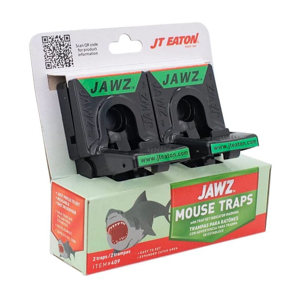 JT Eaton Jawz Plastic Mouse Traps, 2 Pack