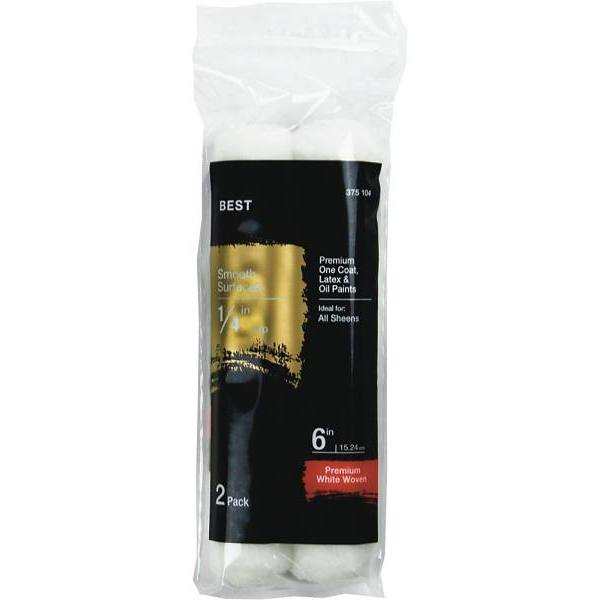 6 In X 1/4 In Shed Resistant White Woven Mini Paint Roller Package Of 2