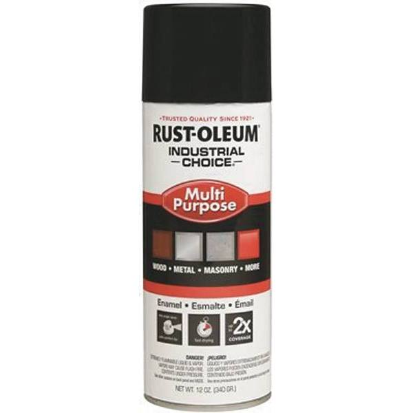 Rust-Oleum 12 Oz Industrial Choice Semi Flat Black Spray Paint