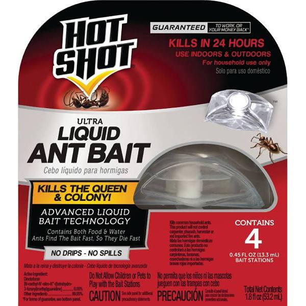 Hot Shot Ultra Liquid Ant Bait 4-Count