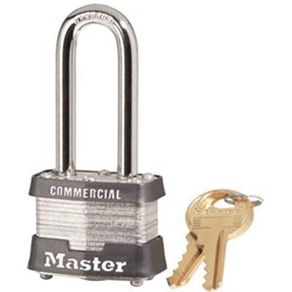 Master Lock Lam Steel Padlock #3 1-9/16 In Body Long Shackle Ka3753