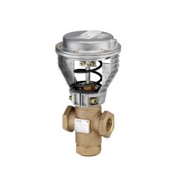 Siemens Building Technology 270-03201 1/2" 3-Way Mixing Valve W/Pneumatic Actuator-4" 10-15 PSI 4.0Cv