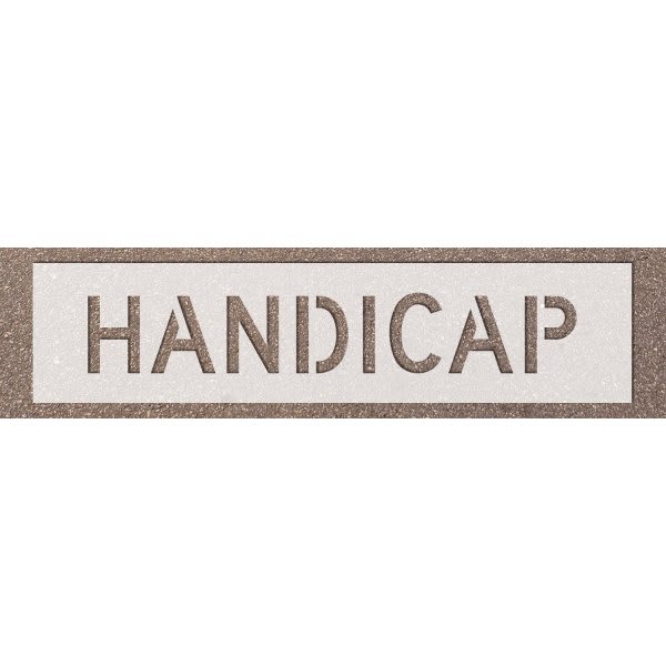 Stock Complete Word Parking Stencil - Handicap, 10 Letters