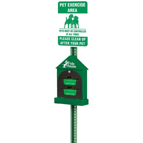 Fido House Companion Kit, Roll Bag Kit With Pet Exercise Area Sign