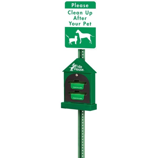 Fido House Companion Kit, Roll Bag Kit With Clean Up After Pet Sign