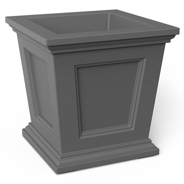 Mayne Fairfield 16x16 Square Planter- Graphite Grey