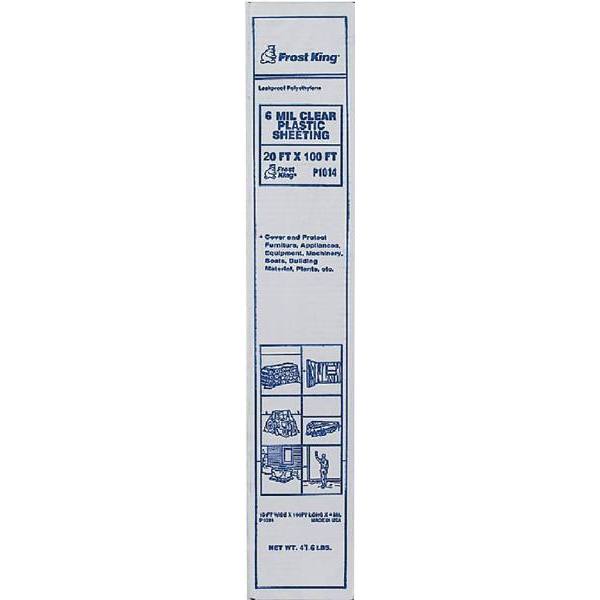 Frost King 20 Ft. W X 100 Ft. L 6 Mil Clear Poly Plastic Sheeting