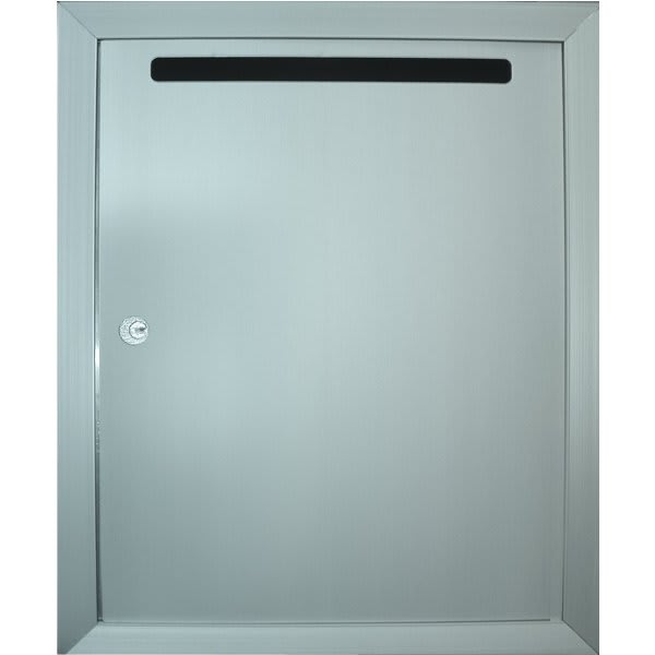 Florence Mfg Surface Mount Collection Box Aluminum , Engraved Letters With Usps Lock Prep