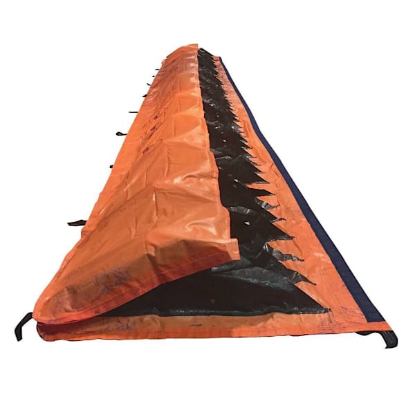 Quick Dam Water Force Flood Barrier, 26"H X 50'L, Water-Activated, Portable Self-Rising Flood Protection