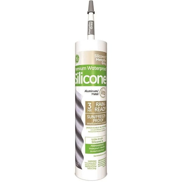 Ge 10.1 Oz. Gray Metal Silicone 2 Plus Sealant (12-Case)