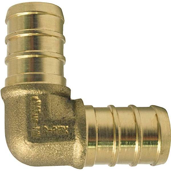 Apollo 1/2 In. Brass PEX-B Barb 90 Deg. Elbow