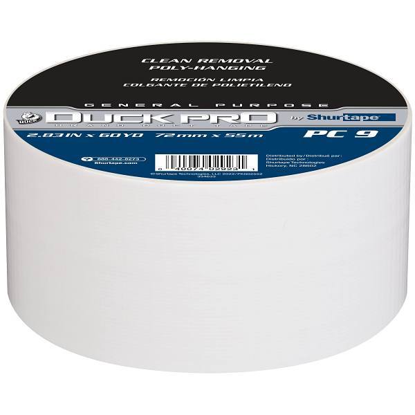 Duck Pro By Shurtape Contractor Grade, Colored Cloth Duct Tape White