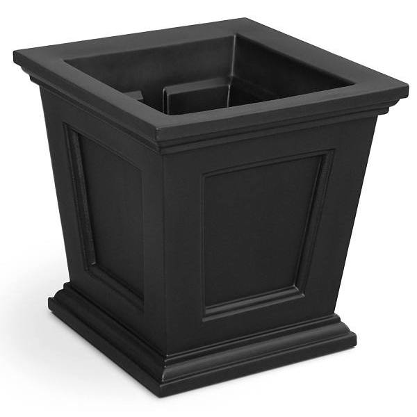 Mayne Fairfield 16x16 Square Planter - Black