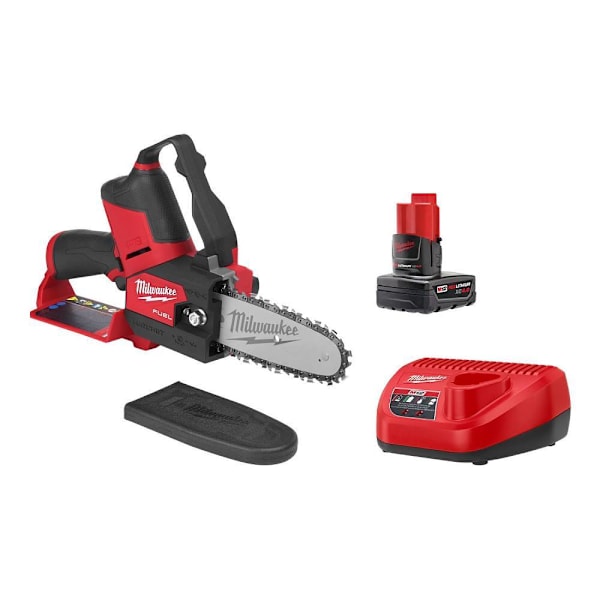 Milwaukee M12 Fuel 12v 6 In. Lithium-Ion Brushless Cordless Hatchet Pruning Saw Kit With Battery And Charger