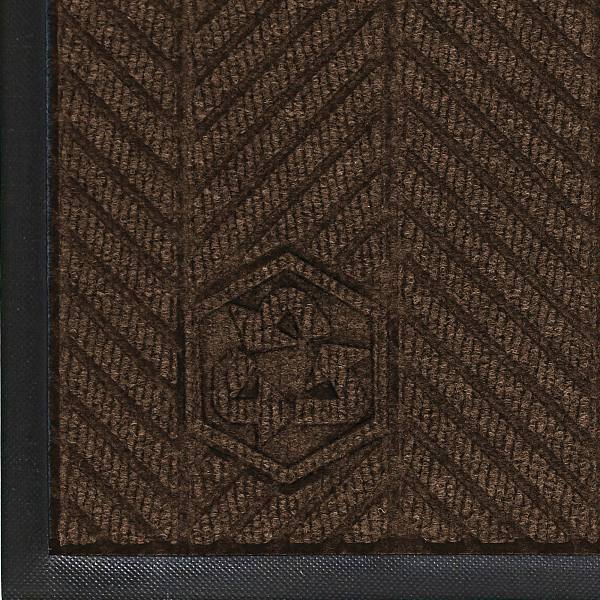 M+a Matting Waterhog Max Herringbone 4' X 6' Indoor/Outdoor Floor Mat (Chestnut Brown)