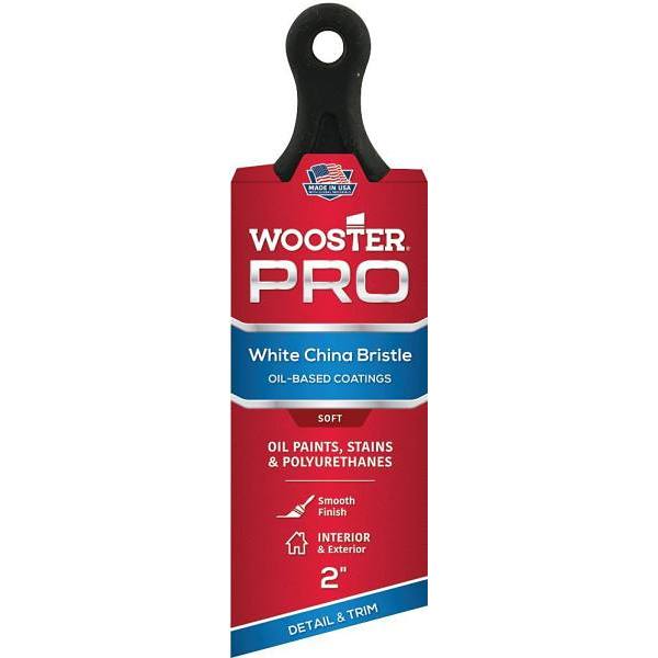 Wooster 2 In. PRO White China Bristle Short Handle Angle Sash Brush