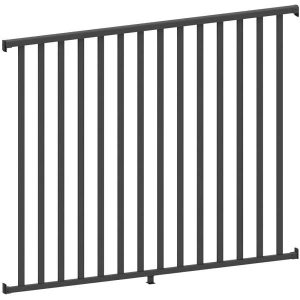 Peak Aquatineplus 5/8 In. X 72 In. X 4 Ft. Pool Fence Rail And Picket Kit (Black)