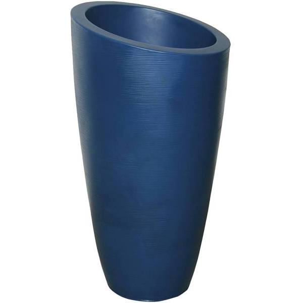 Mayne Modesto 42 In. Blue Round Neptune Polyethylene Planter
