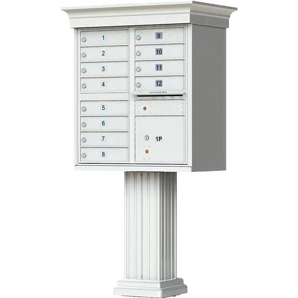 Florence Mfg 12-Mailboxes 1-Locker 1-Outgoing Pedestal Mount Cluster Box