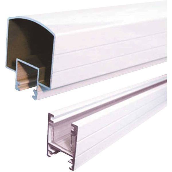 PEAK 4 Ft. White Aluminum Deck Railing Hand And Base Rail