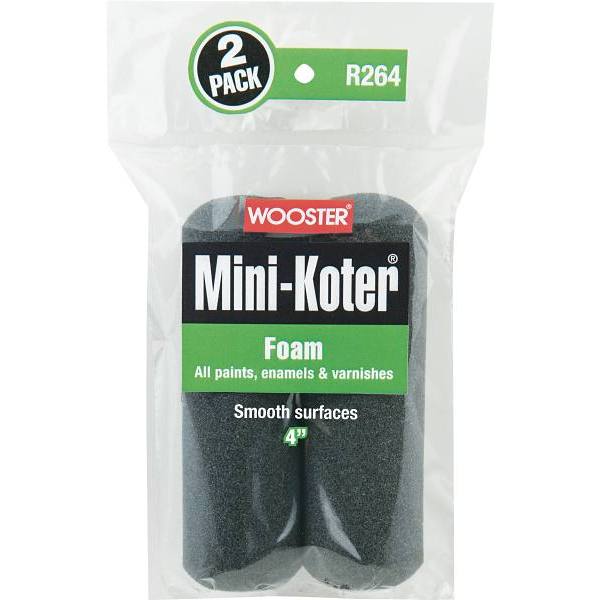 Wooster 4 In. Mini-Koter Foam Roller (2-Pack)