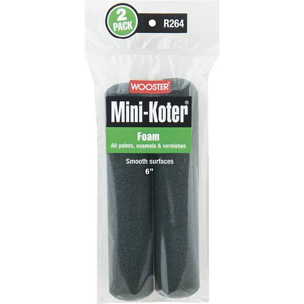 Wooster 6 In. Mini-Koter Foam Roller (2-Pack)