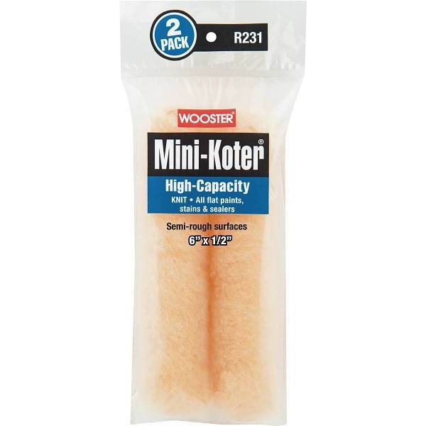 Wooster 6 In. X 1/2 In. Mini-Koter High-Capacity Roller (2-Pack)