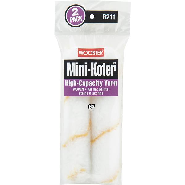 Wooster 6 In. Mini-Koter High-Capacity Yarn Roller (2-Pack)