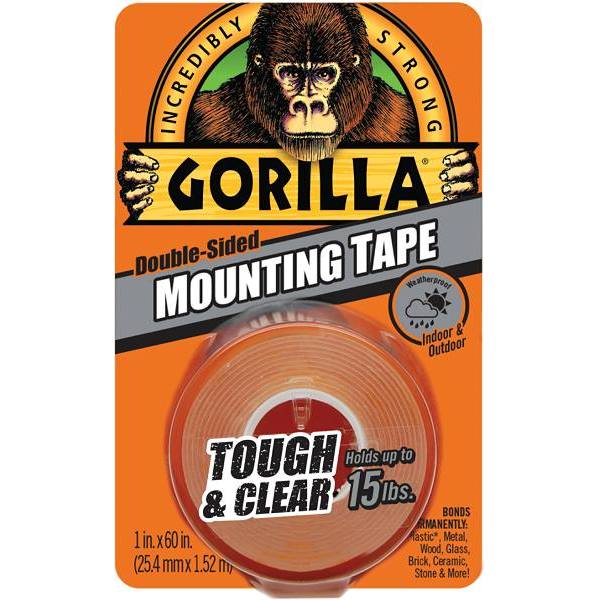 Gorilla 1 X 1.67 Yd. Tough And Clear Mounting Tape (6-Case)