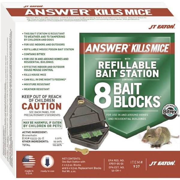 Answer Kills Mice W/ Reusable Bait Station (12-Case)