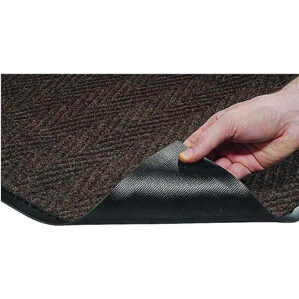 Crown 3 Ft. X 5 Ft. Chevron Wiper/Scraper Mat (Brown)