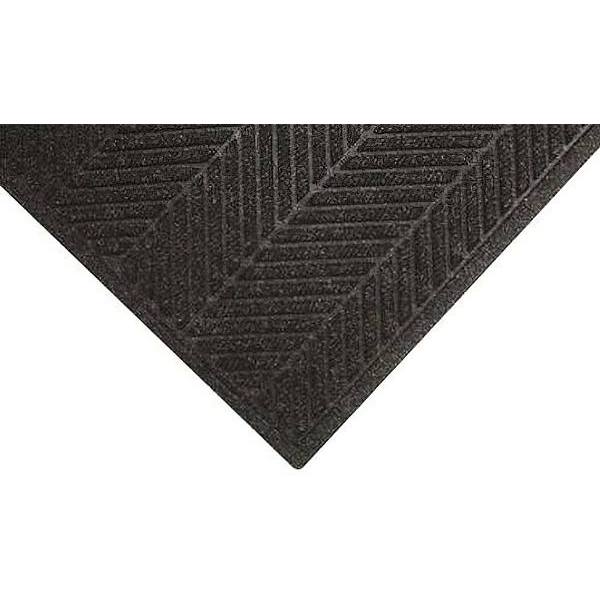 M+a Matting Waterhog Max Herringbone Fashion 118 In. X 35 In. Commercial Floor Mat (Black Smoke)