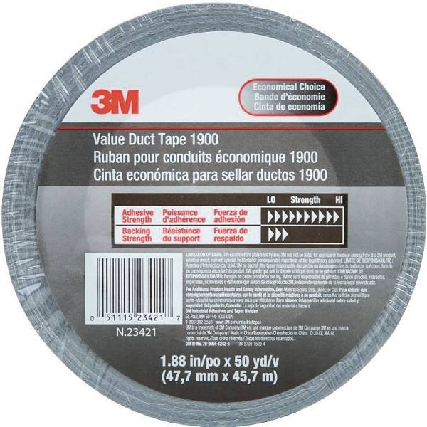 3M 1.88" X 50 Yd Value Duct Tape,silver