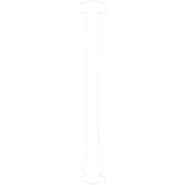 Peak 2 " X 42 " Black Aluminum Deck Railing Corner Post