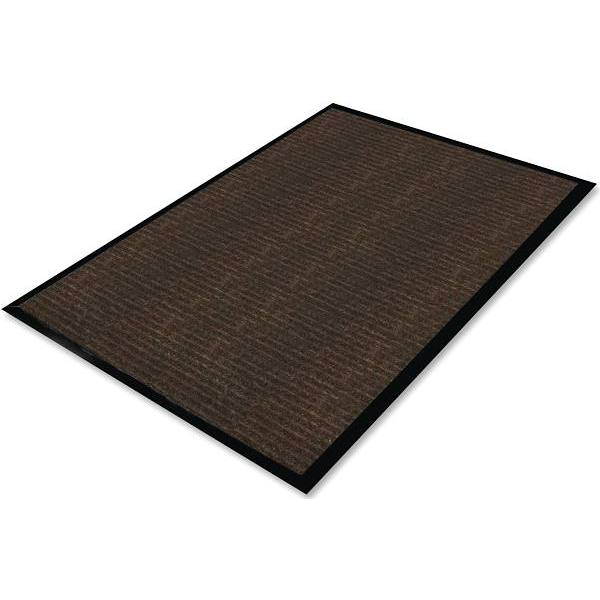 Genuine Joe 48 In. X 72 In. Rubber Dual-Rib Hard Surface Floor Mat (Gold)