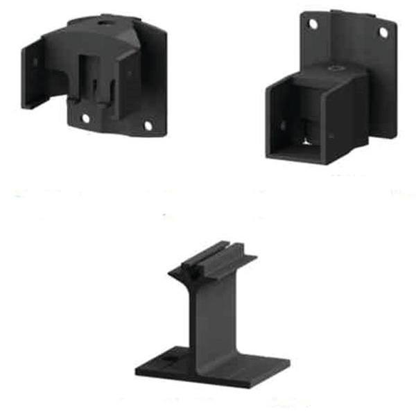 Peak Aquatineplus Aluminum Pool Fence Bracket Kit 2 " 2.5 " X 5 " Black