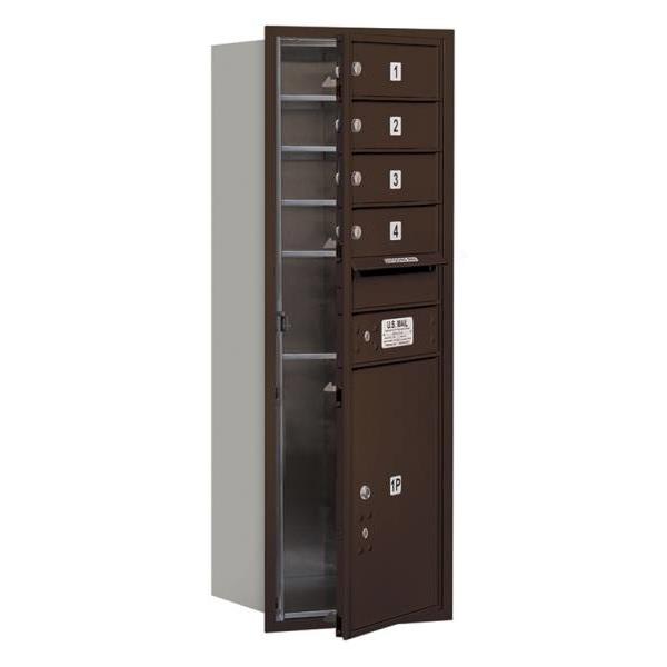 Salsbury Industries 4c Mailbox 11 Unit 41 Inches Single 4 Mb1 Door 1 Pl5 Bronze