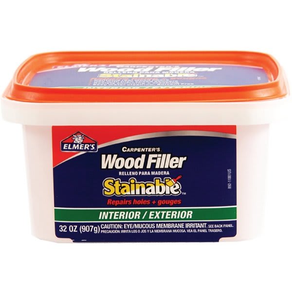 Elmers E892 Qt Carpenter Int/Ext Stainable Wood Filler, Case Of 8