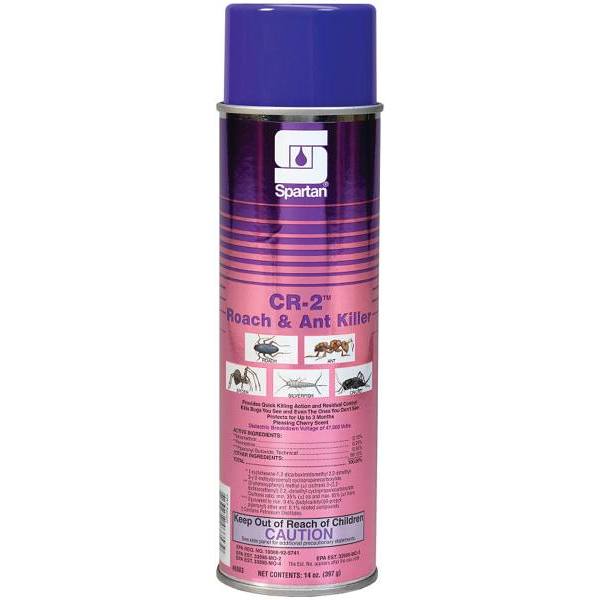 Spartan CR-2 Roach And Ant Killer, Aerosol, Cherry Scent, 14 Oz, Case of 12